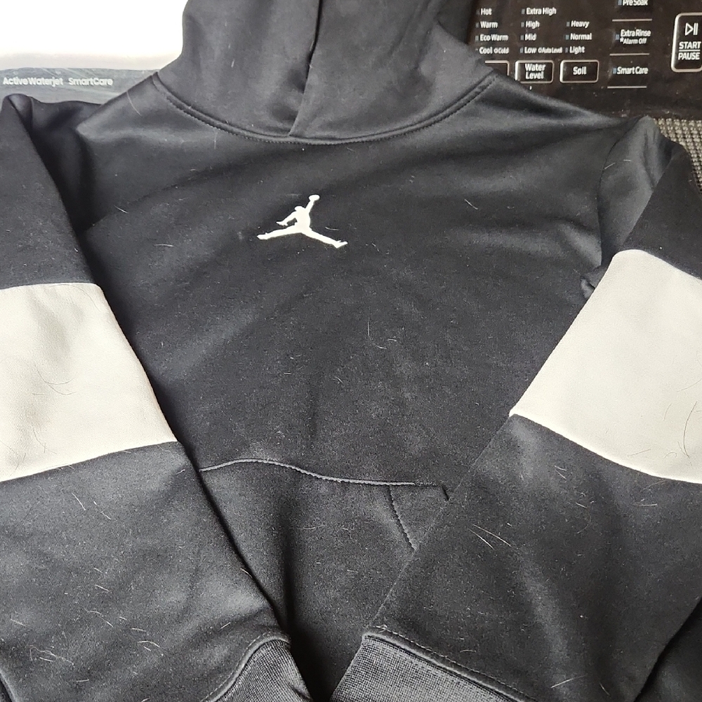 Jordan Black Hoodie with Gray Details